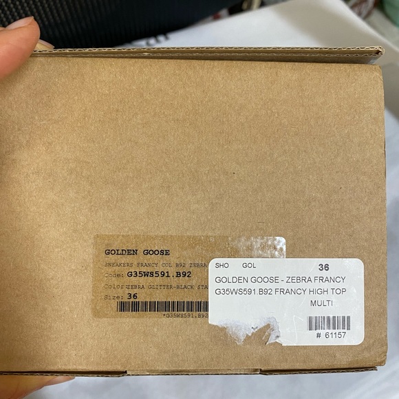 NIB Golden Goose Zebra Glitter & Black Star, 36 - Picture 14 of 14